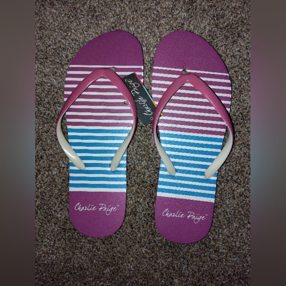 Charlie Paige Striped Sandals